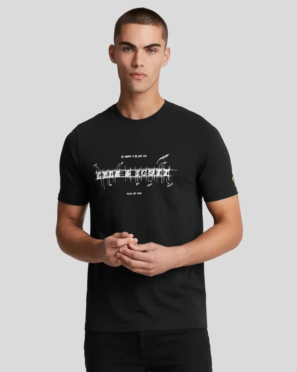 Lyle & Scott T-shirts<Anatomie der Schrift Grafik T-Shirt JetBlack