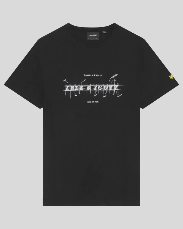 Lyle & Scott T-shirts<Anatomie der Schrift Grafik T-Shirt JetBlack