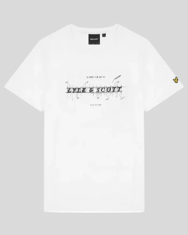 Lyle & Scott Vermächtnis | T-shirts<Anatomie der Schrift Grafik T-Shirt White