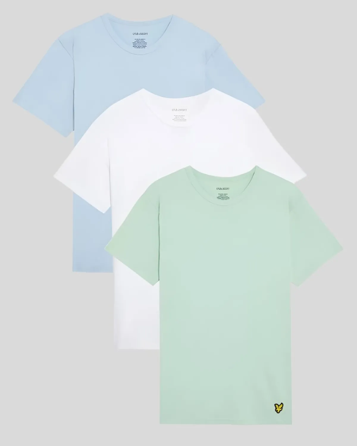 basic_er_pack_tshirt_0-1.webp Lyle & Scott Geschenk-sets<Basic 3er Pack T-Shirt GreyedJade/Weiß/ChambrayBlau