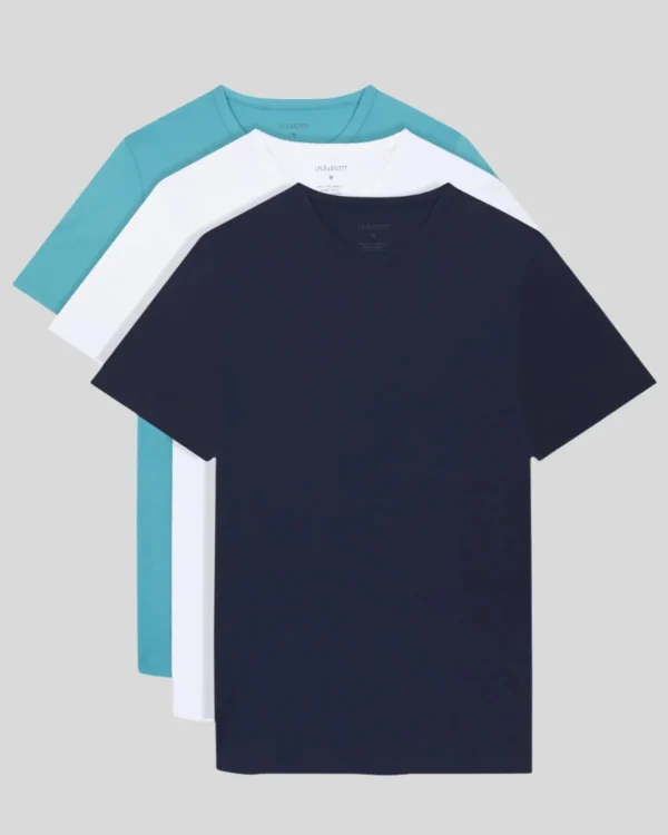 Lyle & Scott Geschenk-sets<Basic 3er Pack T-Shirt AlpineSky/Weiß/ApresMarine