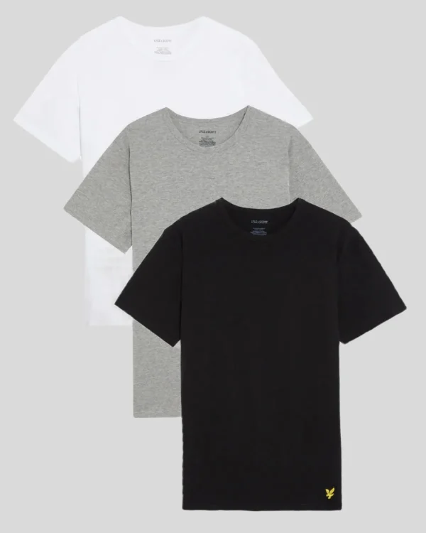 Lyle & Scott Geschenk-sets<Basic 3er Pack T-Shirt JetBlack/MidGreyMergel/Weiß