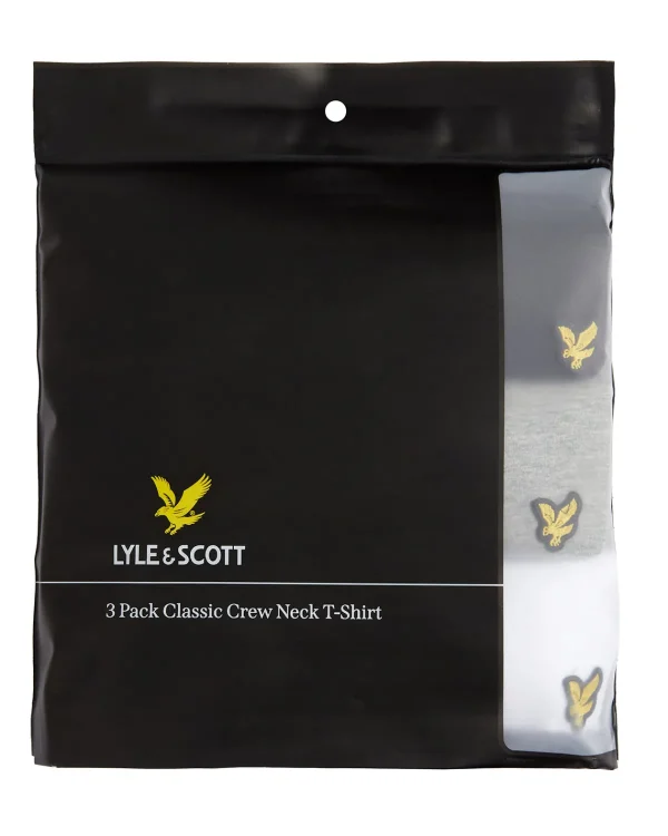 Lyle & Scott Geschenk-sets<Basic 3er Pack T-Shirt JetBlack/MidGreyMergel/Weiß