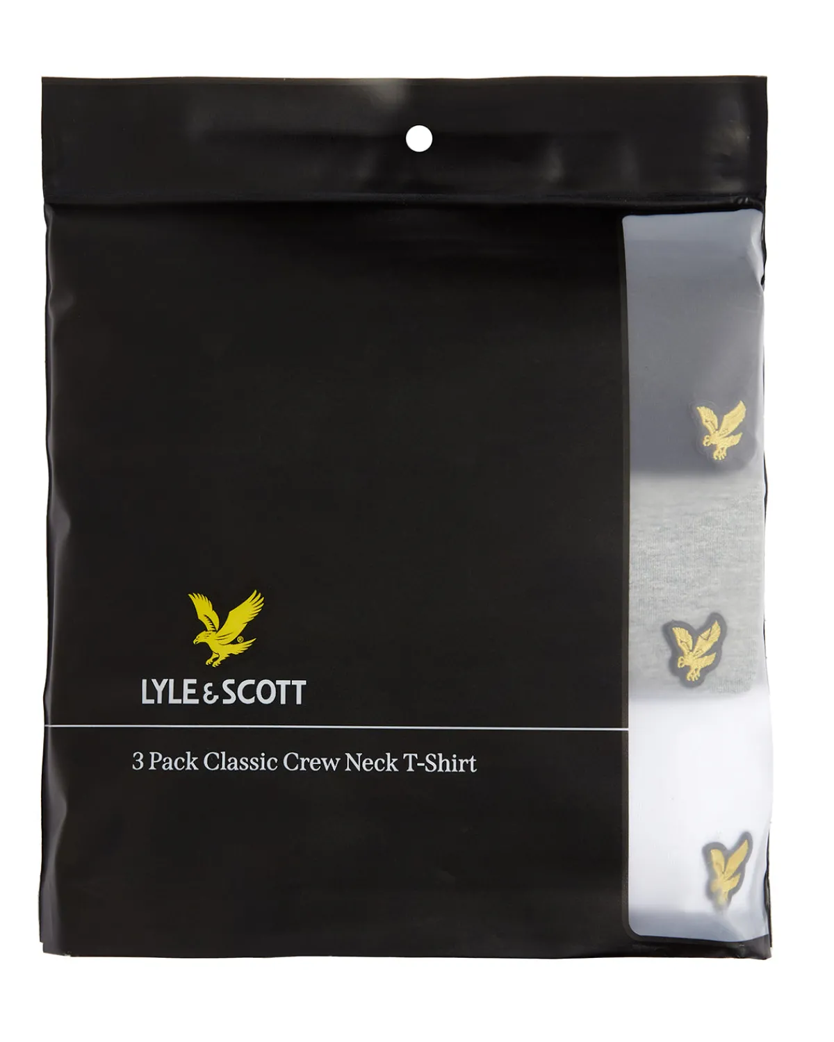 basic_er_pack_tshirt_1-5.webp Lyle & Scott Geschenk-sets<Basic 3er Pack T-Shirt JetBlack/MidGreyMergel/Weiß