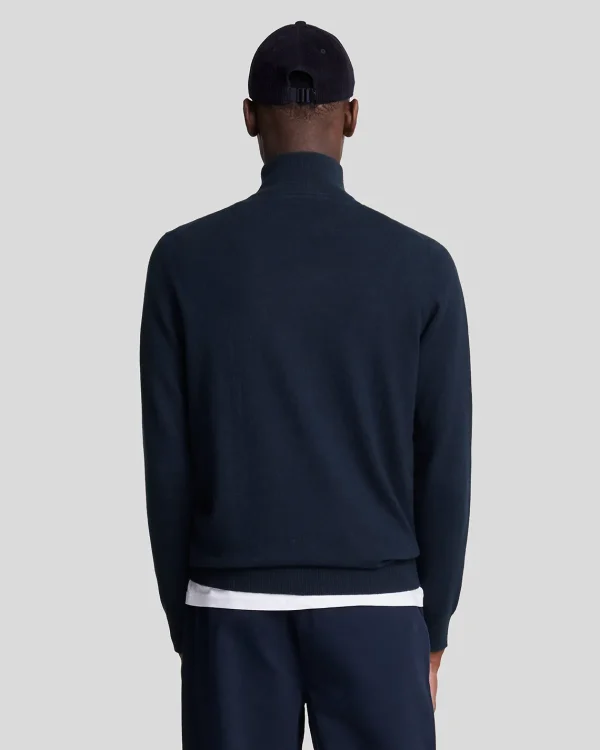 Lyle & Scott Pullover & Strickwaren<Baumwolle Merino 1/4 Reißverschluss Pullover DarkNavy