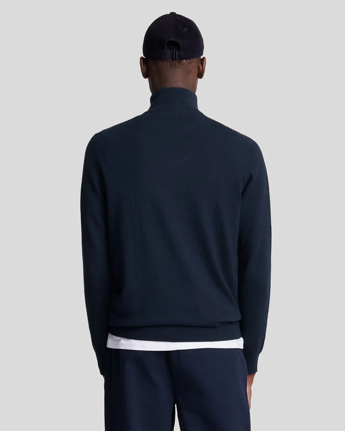 baumwolle_merino__reiverschluss_pullover_2.webp Lyle & Scott Pullover & Strickwaren<Baumwolle Merino 1/4 Reißverschluss Pullover DarkNavy