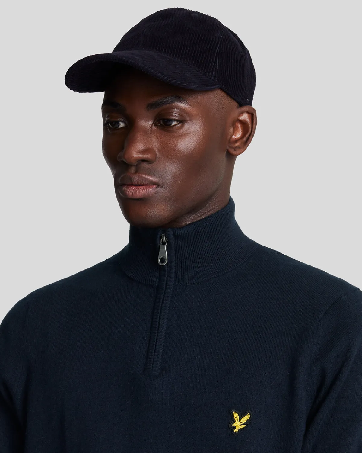 baumwolle_merino__reiverschluss_pullover_3.webp Lyle & Scott Pullover & Strickwaren<Baumwolle Merino 1/4 Reißverschluss Pullover DarkNavy