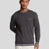 Lyle & Scott Drehbuchsticke | Pullover & Strickwaren<Bestickter Pullover mit Rundhalsausschnitt Gunmetal