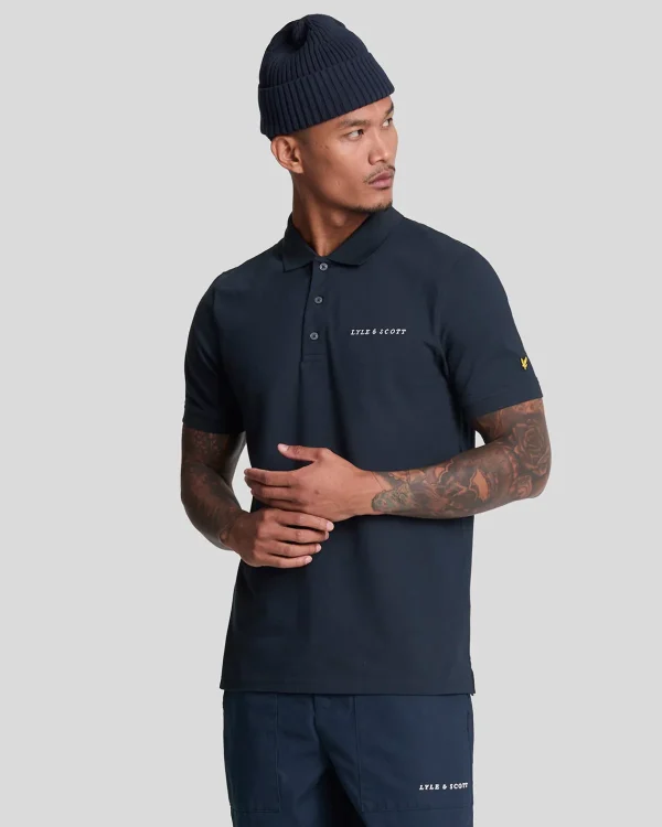 Lyle & Scott Drehbuchsticke | Polohemden<Besticktes Polohemd DarkNavy/Cove