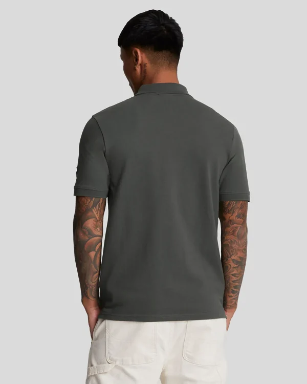 Lyle & Scott Drehbuchsticke | Polohemden<Besticktes Polohemd Gunmetal/Cove
