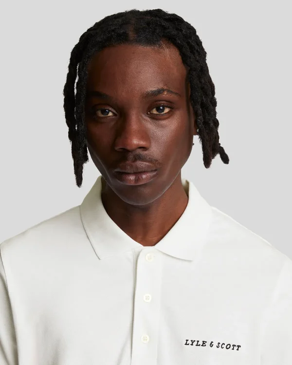 Lyle & Scott Drehbuchsticke | Polohemden<Besticktes Polohemd White/JetBlack