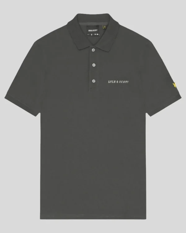 Lyle & Scott Drehbuchsticke | Polohemden<Besticktes Polohemd Gunmetal/Cove