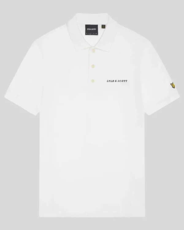 Lyle & Scott Drehbuchsticke | Polohemden<Besticktes Polohemd White/JetBlack