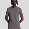 Lyle & Scott Drehbuchsticke<Besticktes T-Shirt Gunmetal/Cove