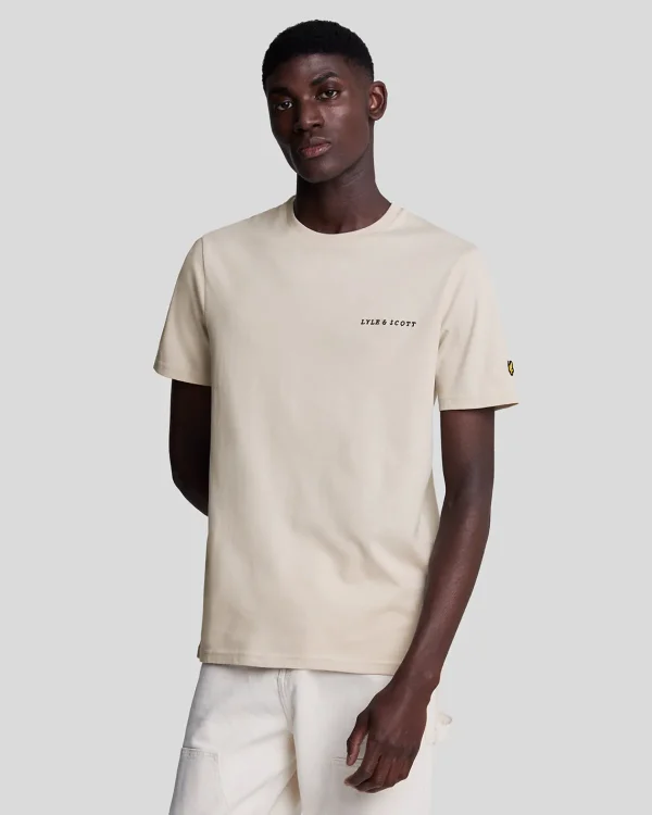 Lyle & Scott Drehbuchsticke | T-shirts<Besticktes T-Shirt Cove/DarkNavy