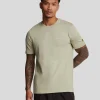 Lyle & Scott Drehbuchsticke | T-shirts<Besticktes T-Shirt DriedSage/Cove