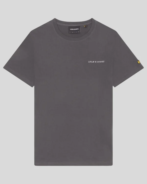 Lyle & Scott Groß & Groß | Übergrößen<Besticktes T-Shirt Gunmetal/Cove