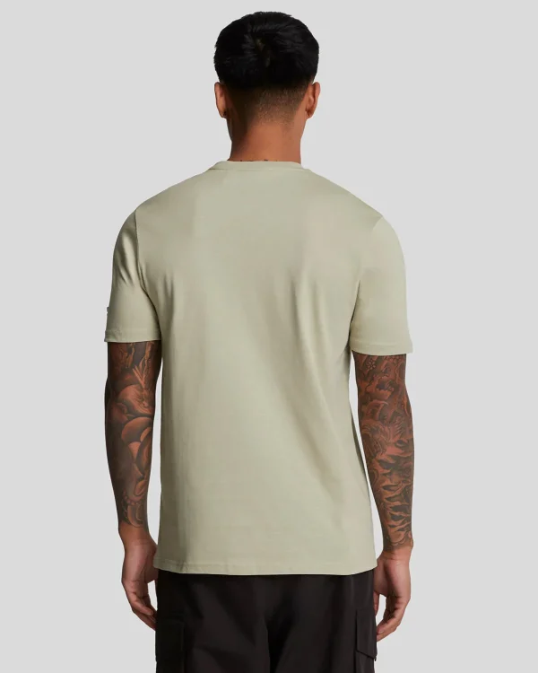Lyle & Scott Drehbuchsticke | T-shirts<Besticktes T-Shirt DriedSage/Cove