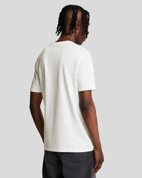 Lyle & Scott Drehbuchsticke | T-shirts<Besticktes T-Shirt White/JetBlack