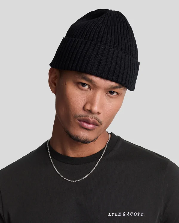 Lyle & Scott Drehbuchsticke | T-shirts<Besticktes T-Shirt JetBlack/White