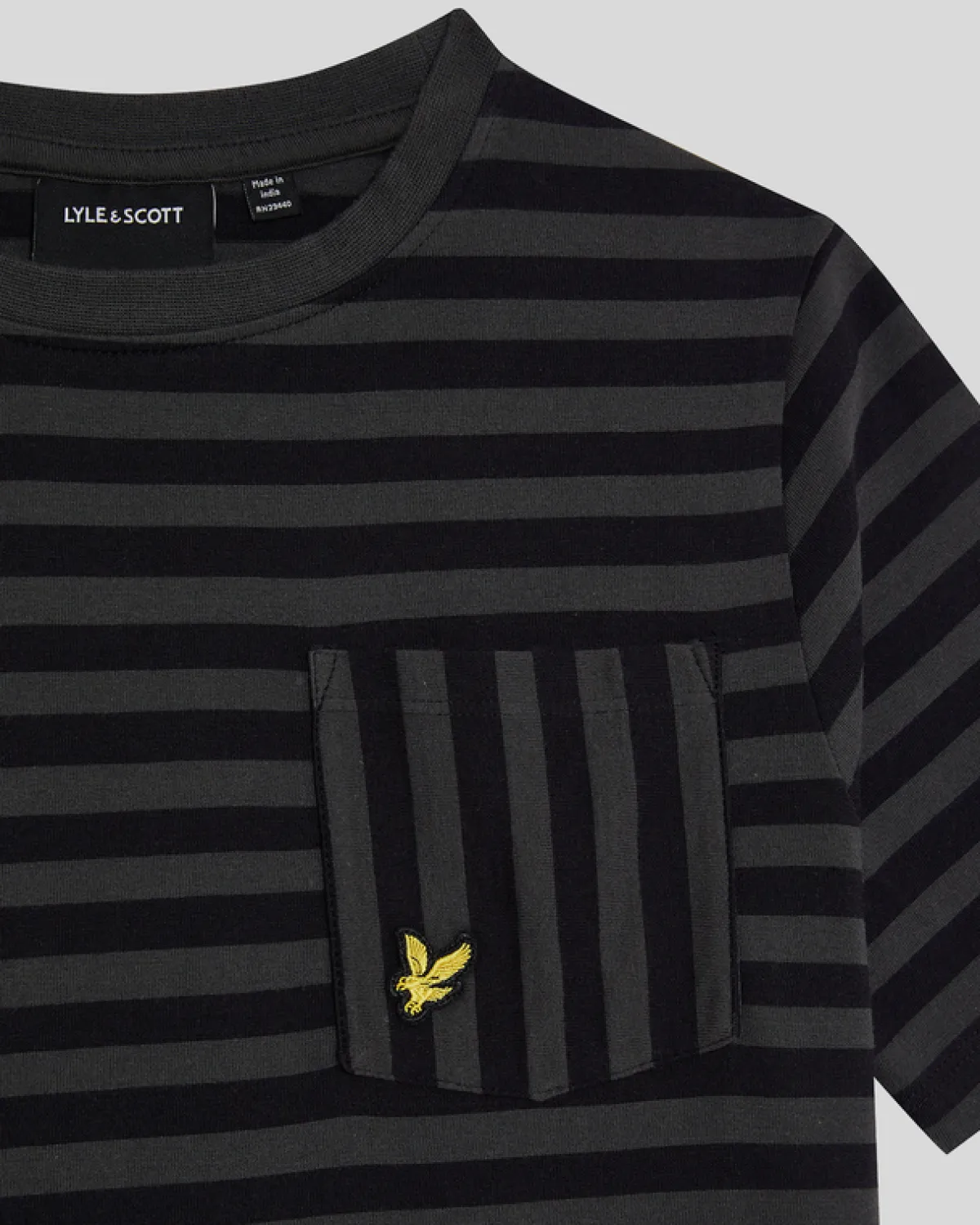 bretonisches_tshirt_fr_kinder_1.webp Lyle & Scott Kinder Polos & T-shirts<Bretonisches T-Shirt für Kinder JetBlack