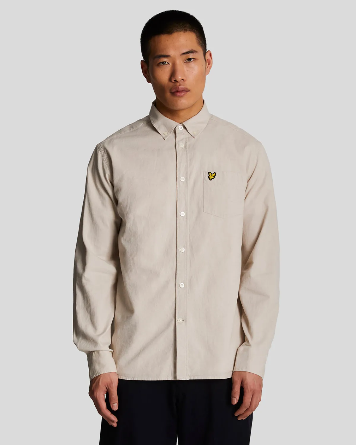 button_down_hemd_aus_baumwolle_und_leinen_0.webp Lyle & Scott Hemden<Button Down Hemd aus Baumwolle und Leinen Bucht