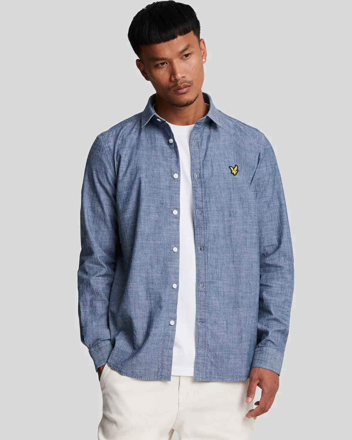 chambray_hemd_0.webp Lyle & Scott Vermächtnis | Hemden<Chambray Hemd Indigo