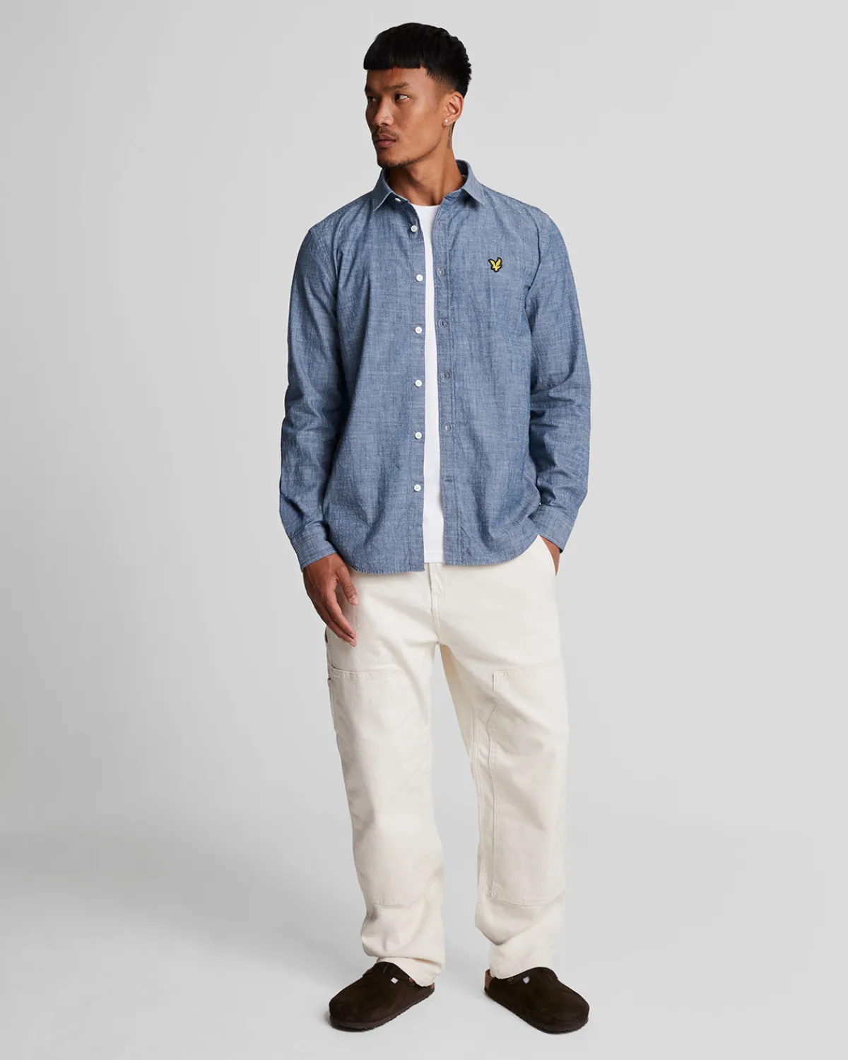 chambray_hemd_1.webp Lyle & Scott Vermächtnis | Hemden<Chambray Hemd Indigo