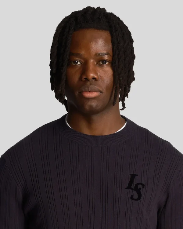 Lyle & Scott Drehbuchsticke<Club Emblem Rundhals-Pullover DunkleMarine