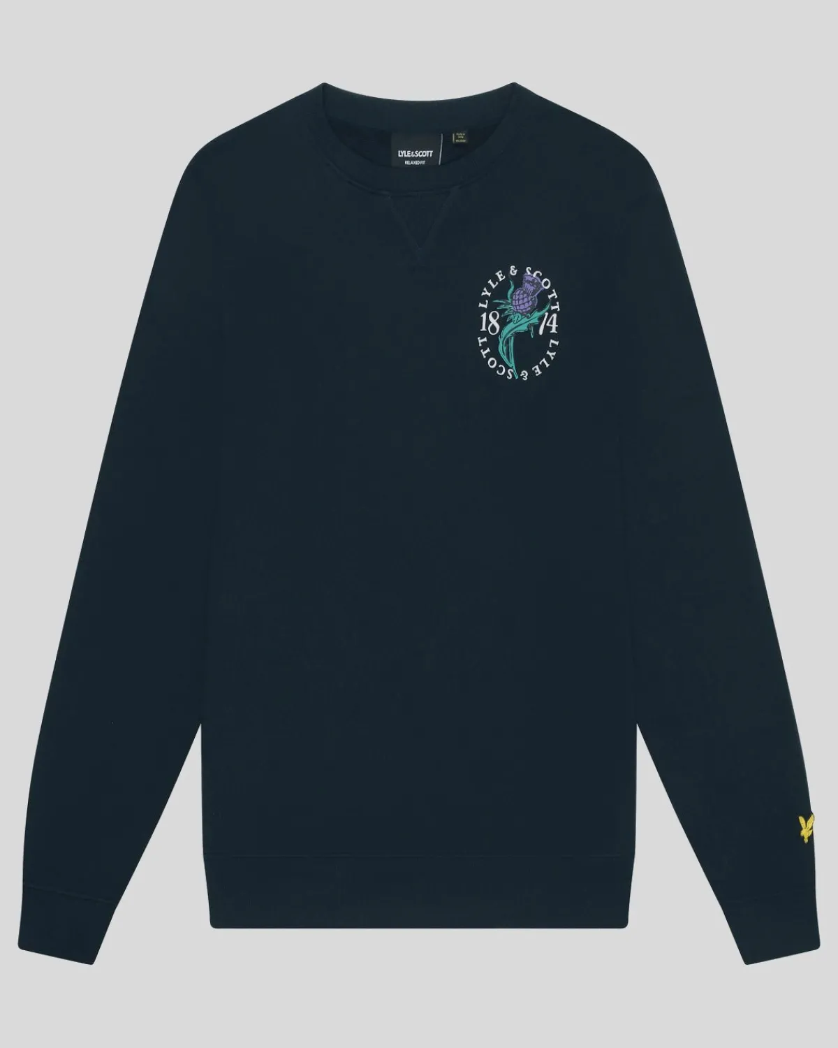 distel_flora_bedrucktes_sweatshirt_mit_rundhalsausschnitt_4-1.webp Lyle & Scott Vermächtnis | Sweatshirts<Distel Flora Bedrucktes Sweatshirt mit Rundhalsausschnitt DarkNavy