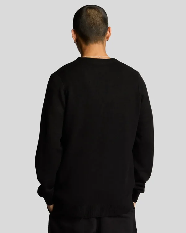 Lyle & Scott Pullover & Strickwaren<Doppelt gestrickte Strickjacke mit V-Ausschnitt JetBlack