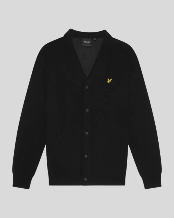 Lyle & Scott Pullover & Strickwaren<Doppelt gestrickte Strickjacke mit V-Ausschnitt JetBlack