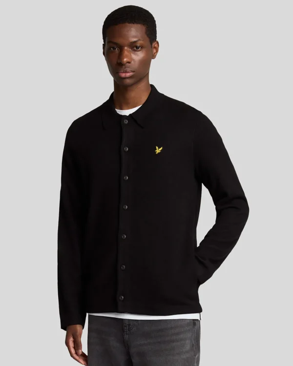 Lyle & Scott Vermächtnis | Hemden<Doppelt gestricktes Hemd JetBlack