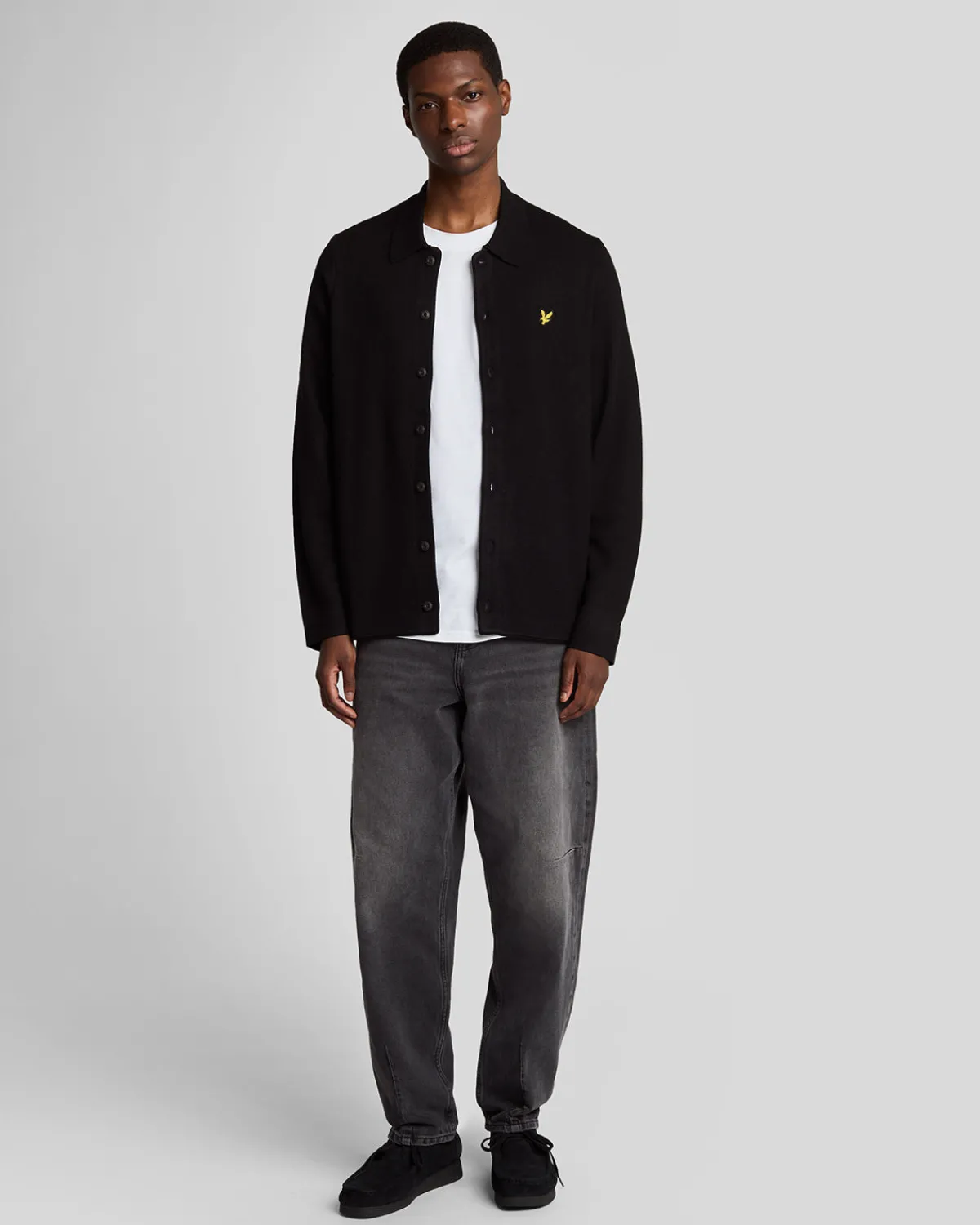 doppelt_gestricktes_hemd_1.webp Lyle & Scott Vermächtnis | Hemden<Doppelt gestricktes Hemd JetBlack