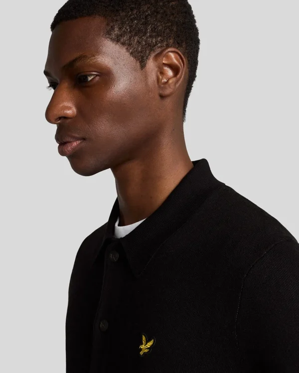 Lyle & Scott Vermächtnis | Hemden<Doppelt gestricktes Hemd JetBlack