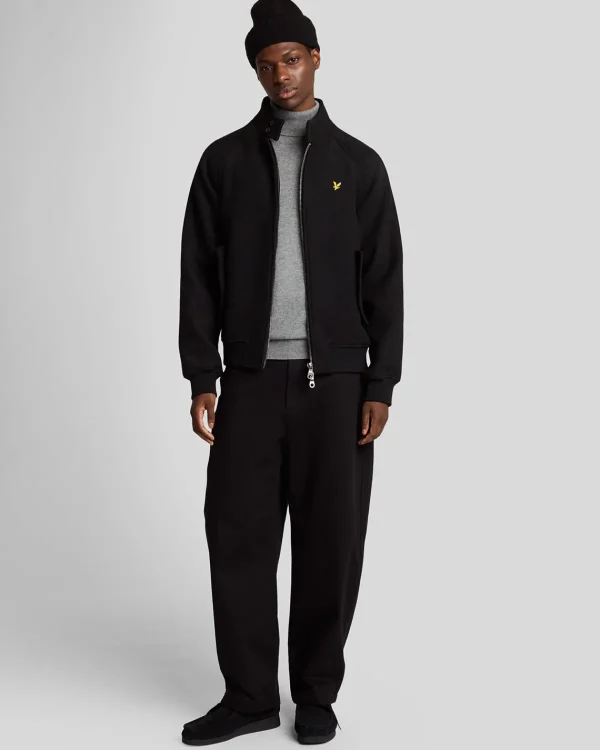 Lyle & Scott Vermächtnis<Double Face Wolle Harrington Jacke JetBlack