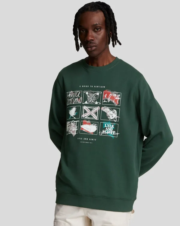 Lyle & Scott Vermächtnis | Sweatshirts<Ein Führer durch Schottland Grafik Sweatshirt ArgyleTeal