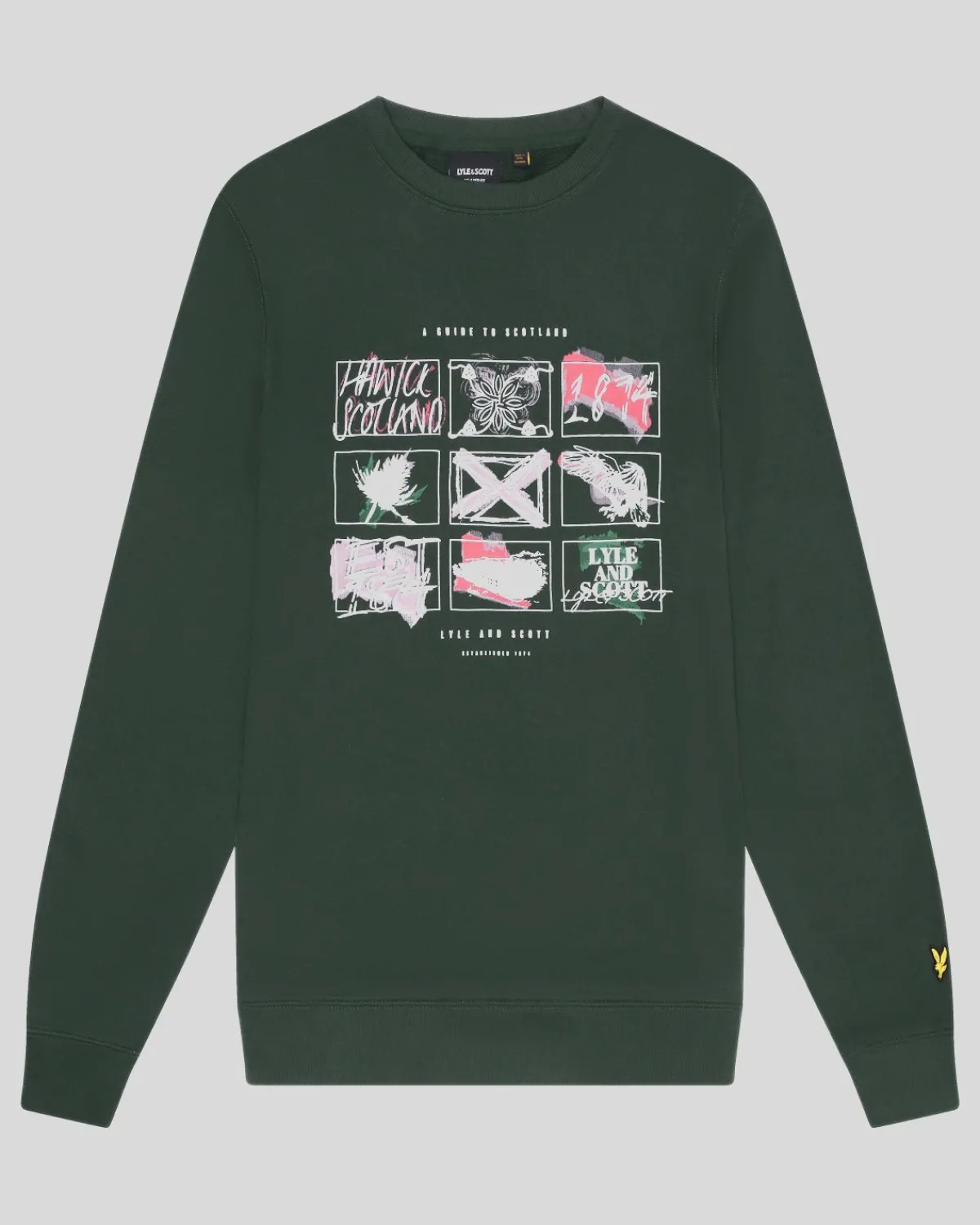 ein_fhrer_durch_schottland_grafik_sweatshirt_4.webp Lyle & Scott Vermächtnis | Sweatshirts<Ein Führer durch Schottland Grafik Sweatshirt ArgyleTeal