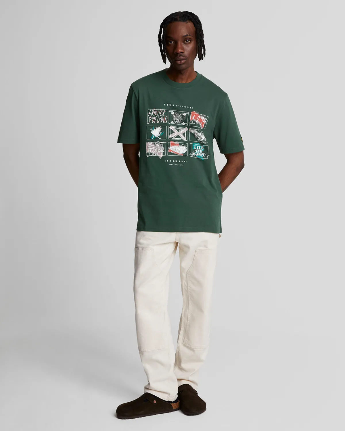 ein_fhrer_durch_schottland_grafik_tshirt_1-1.webp Lyle & Scott Vermächtnis | T-shirts<Ein Führer durch Schottland Grafik T-Shirt ArgyleTeal