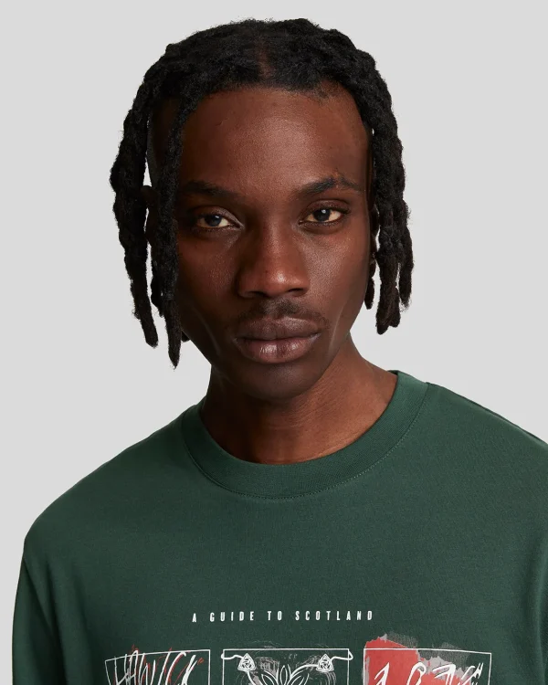 Lyle & Scott Vermächtnis | T-shirts<Ein Führer durch Schottland Grafik T-Shirt ArgyleTeal