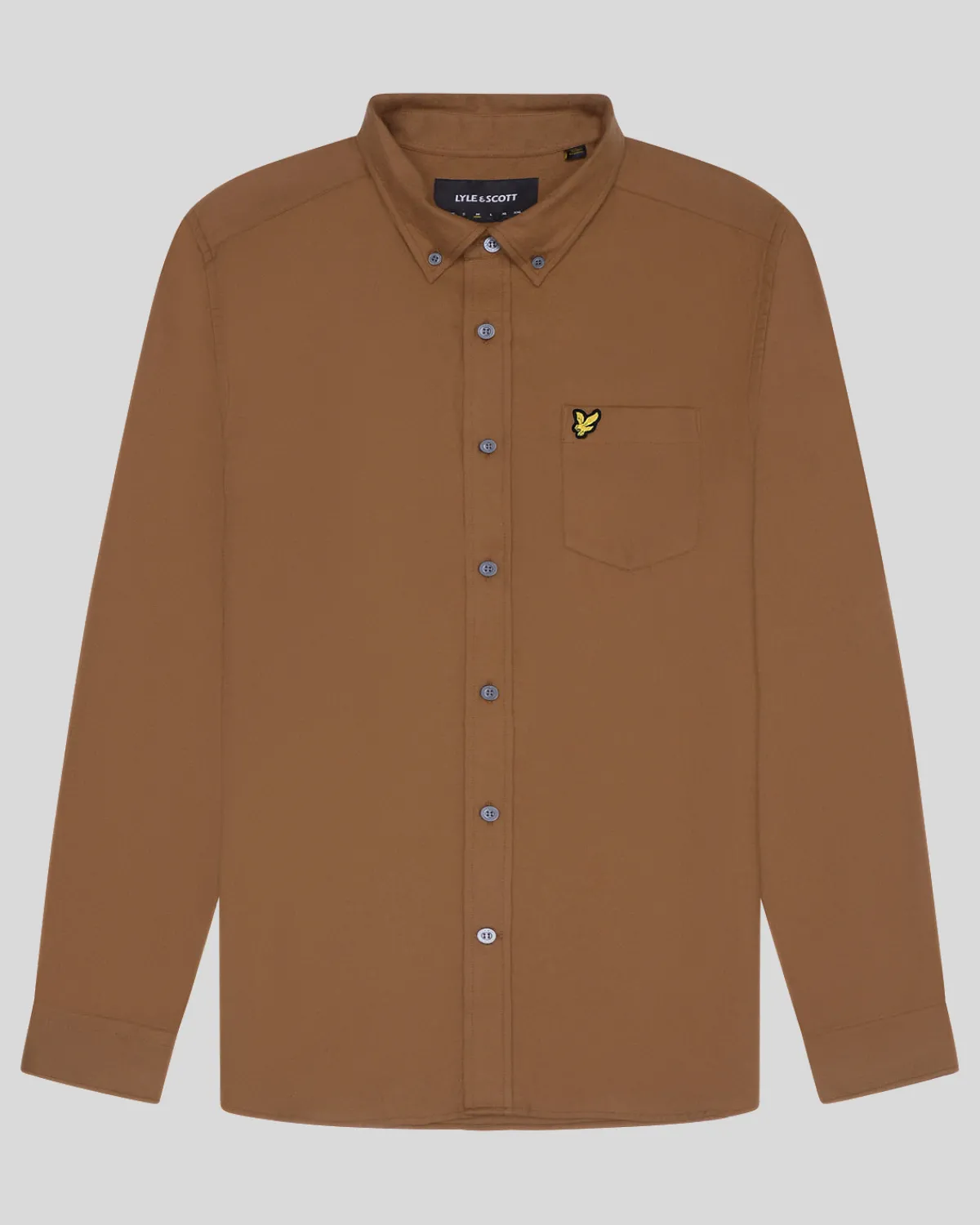einfarbiges_flanellhemd_0-3.webp Lyle & Scott Groß & Groß | Übergrößen<Einfarbiges Flanellhemd WildNettle
