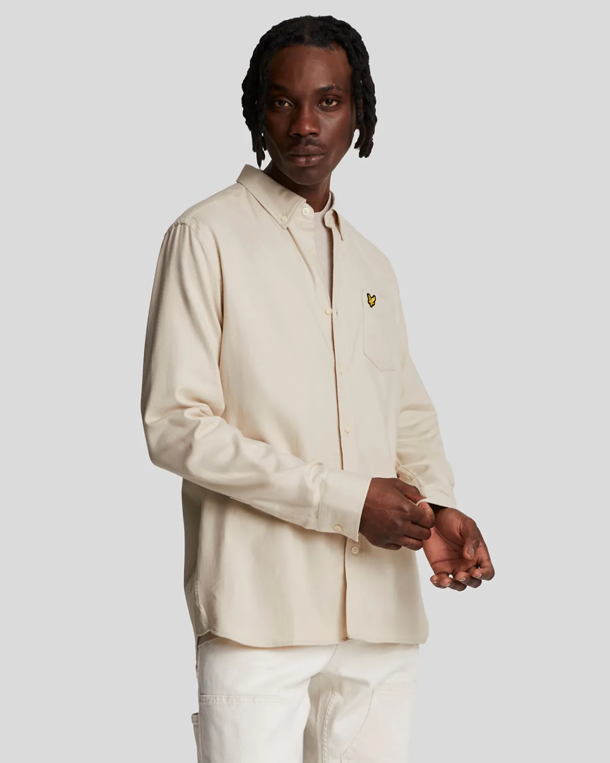 einfarbiges_flanellhemd_0-5.webp Lyle & Scott Hemden<Einfarbiges Flanellhemd Bucht