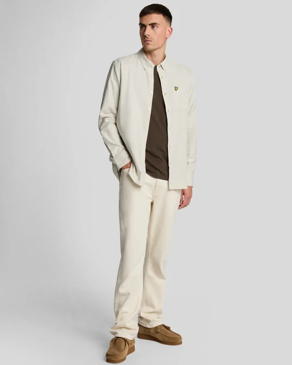 Lyle & Scott Vermächtnis | Hemden<Einfarbiges Flanellhemd Canvas