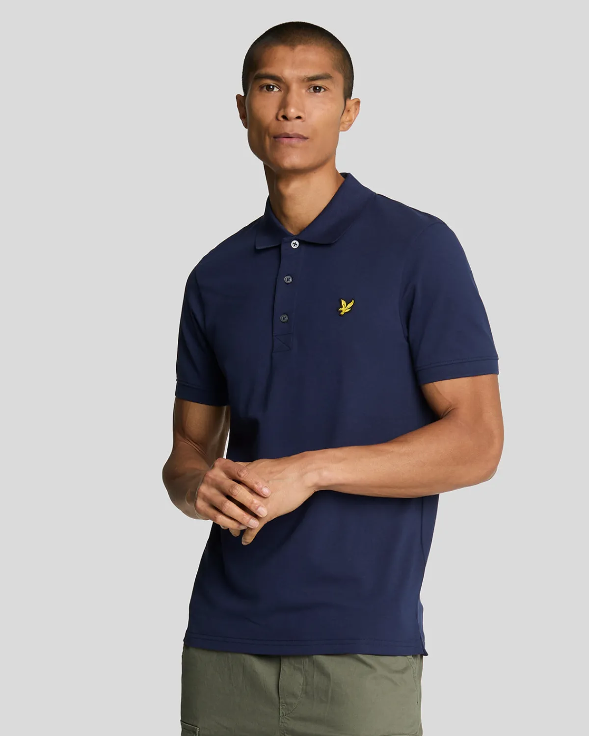 einfarbiges_polohemd_0-2.webp Lyle & Scott Grundlegendes | Polohemden<Einfarbiges Polohemd Marine