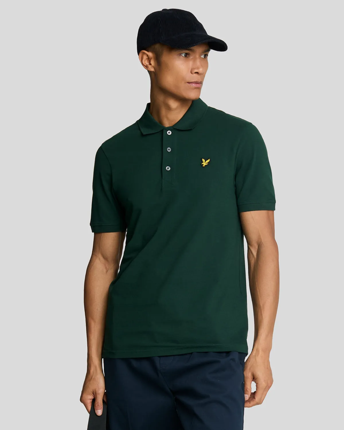 einfarbiges_polohemd_0-3.webp Lyle & Scott Grundlegendes | Polohemden<Einfarbiges Polohemd Dunkelgrün