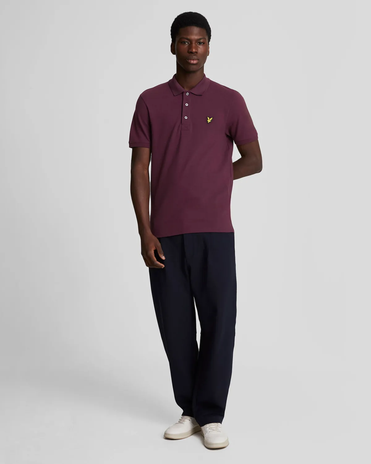 einfarbiges_polohemd_0-6.webp Lyle & Scott Grundlegendes | Polohemden<Einfarbiges Polohemd Burgund