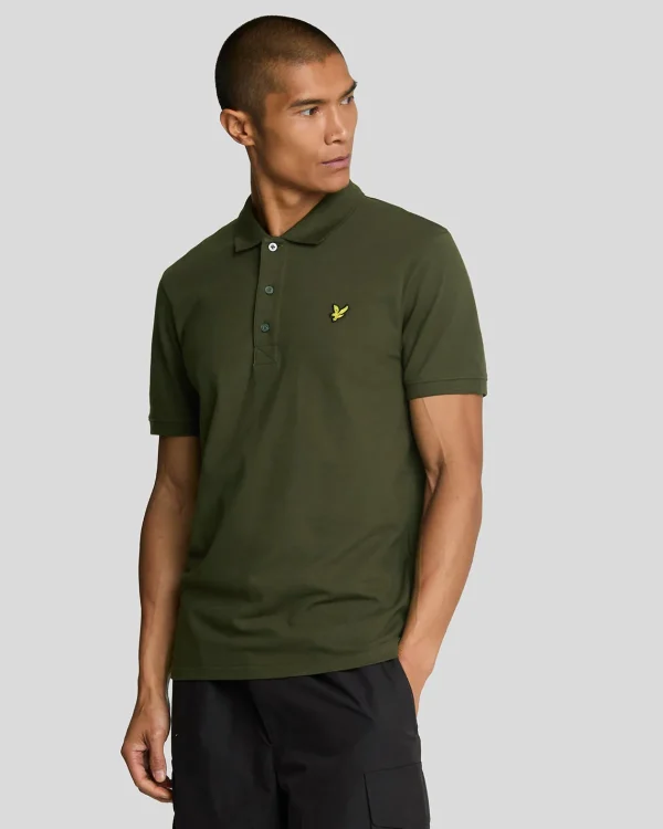 Lyle & Scott Grundlegendes | Polohemden<Einfarbiges Polohemd Olive