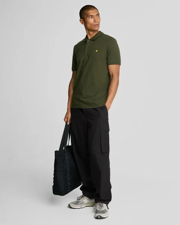 Lyle & Scott Grundlegendes | Polohemden<Einfarbiges Polohemd Olive