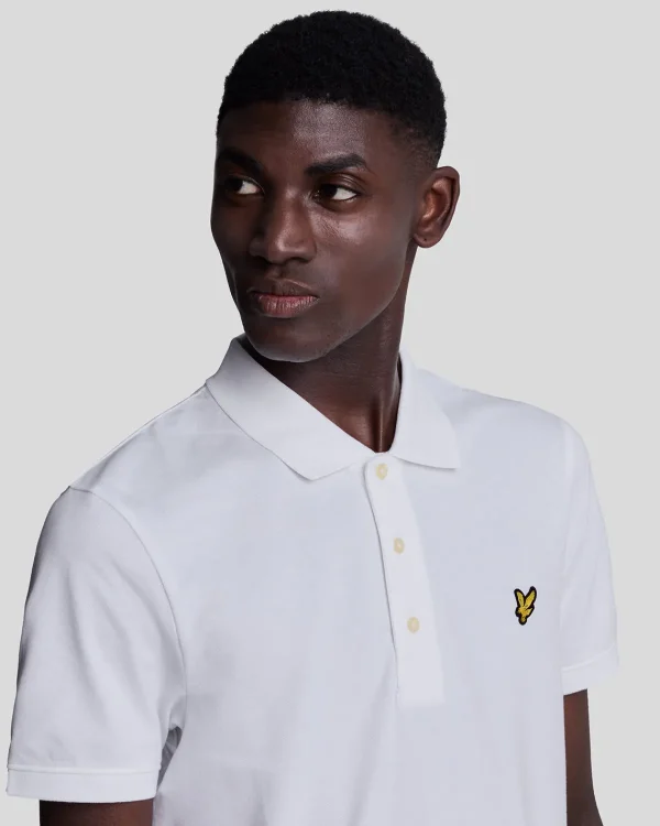 Lyle & Scott Grundlegendes | Polohemden<Einfarbiges Polohemd Weiss