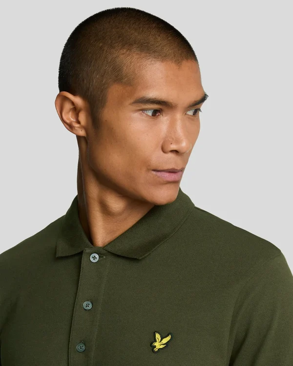 Lyle & Scott Grundlegendes | Polohemden<Einfarbiges Polohemd Olive
